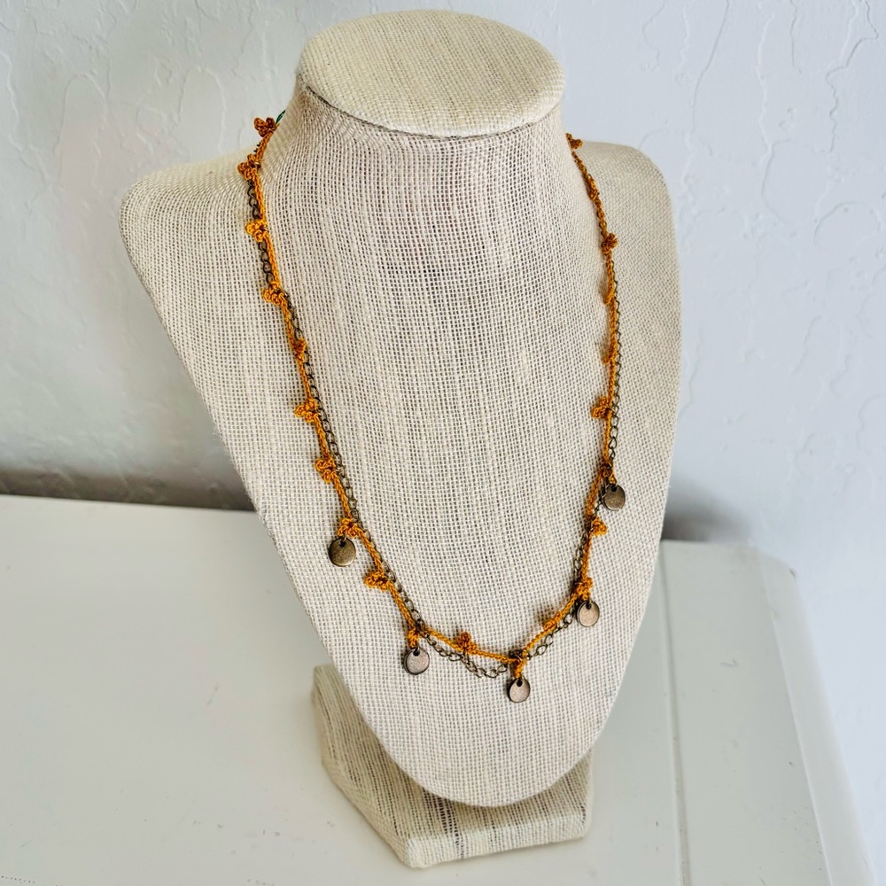 Handmade Crochet Daisy Chain Necklace